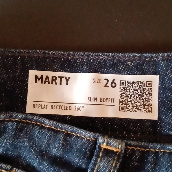 EUC REPLAY recycled Marty slim boyfit jeans - Picture 8 of 11
